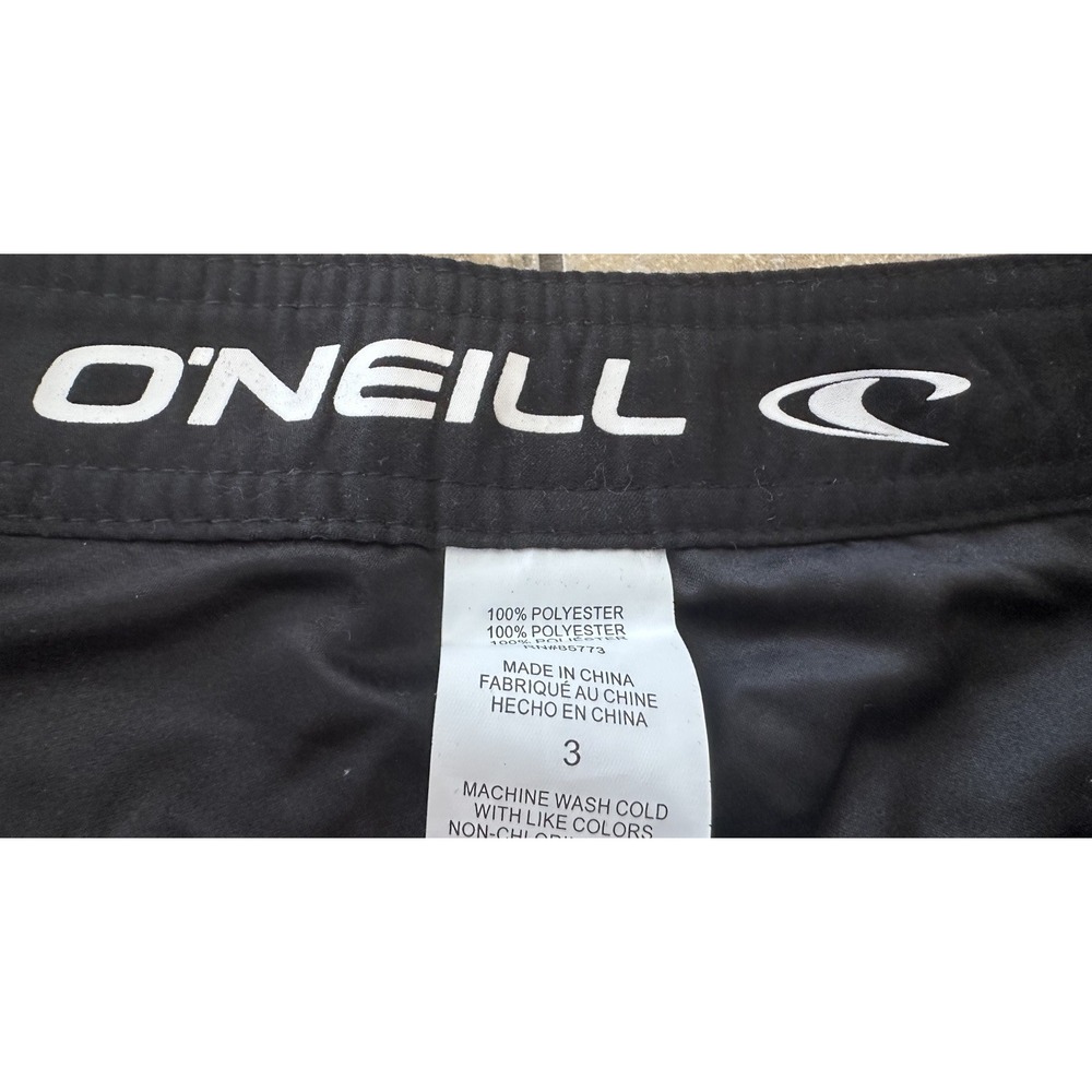 O'Neill Shorts Women's Size 3 Black Swim Bottoms Pockets Drawstring - Picture 2 of 7